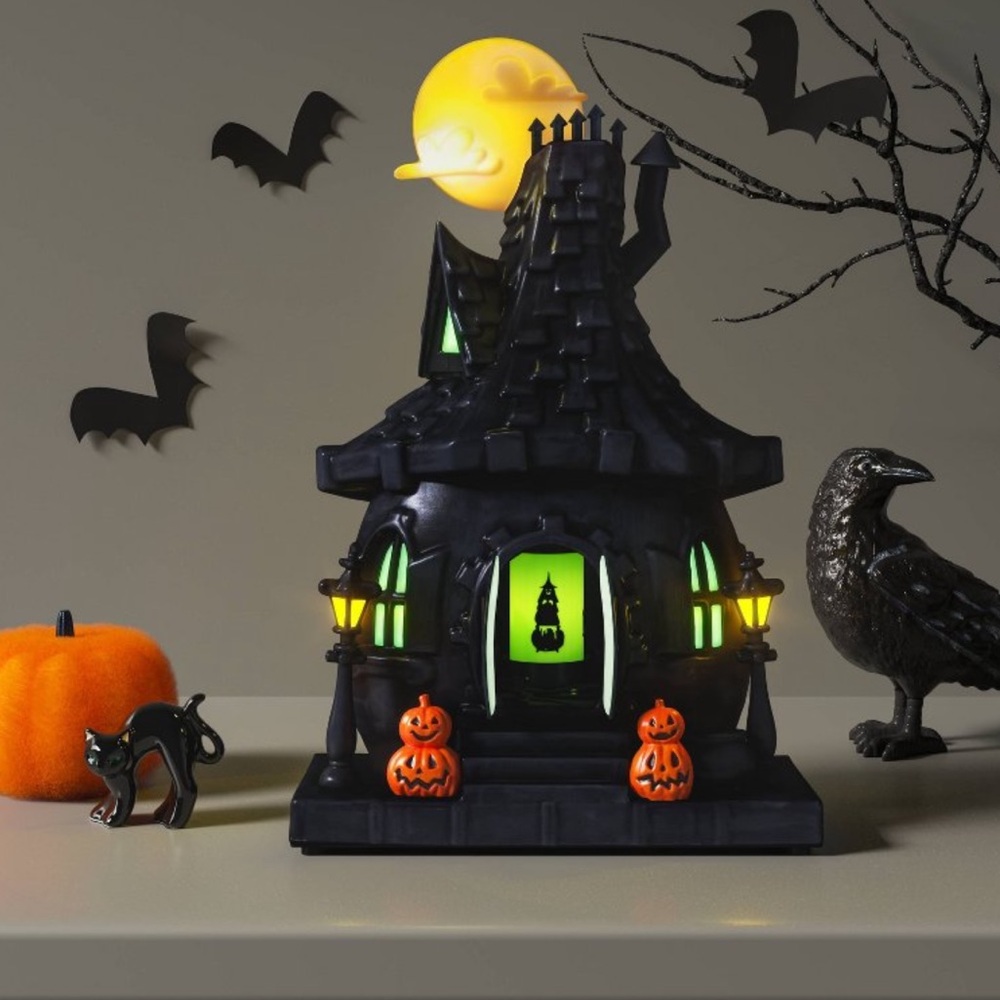 11” Witch Hut Halloween Decorative Prop w/Lights & Sounds Hyde and EEK! Boutique